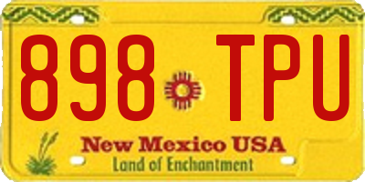 NM license plate 898TPU