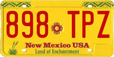 NM license plate 898TPZ