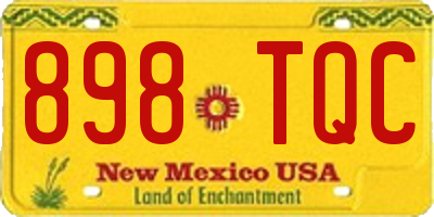 NM license plate 898TQC