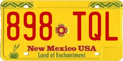 NM license plate 898TQL