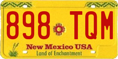 NM license plate 898TQM