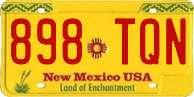 NM license plate 898TQN