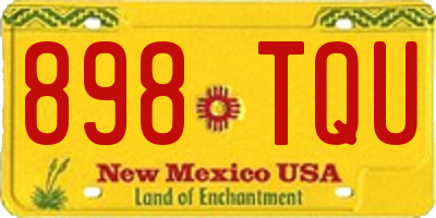 NM license plate 898TQU
