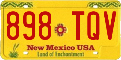 NM license plate 898TQV