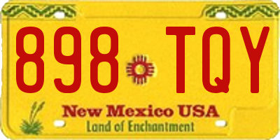 NM license plate 898TQY
