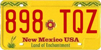 NM license plate 898TQZ