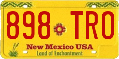 NM license plate 898TRO