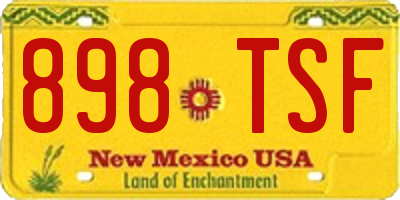 NM license plate 898TSF