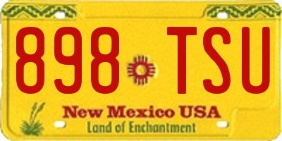 NM license plate 898TSU