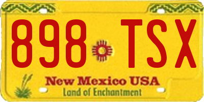 NM license plate 898TSX