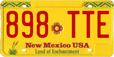 NM license plate 898TTE