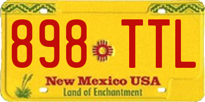 NM license plate 898TTL