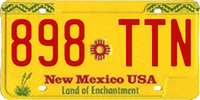NM license plate 898TTN