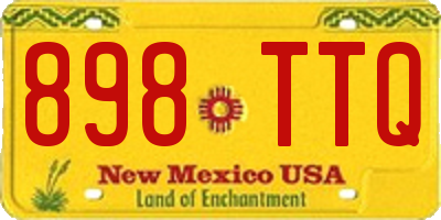 NM license plate 898TTQ