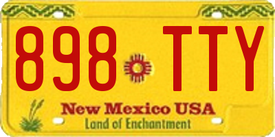NM license plate 898TTY
