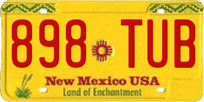 NM license plate 898TUB