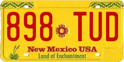 NM license plate 898TUD
