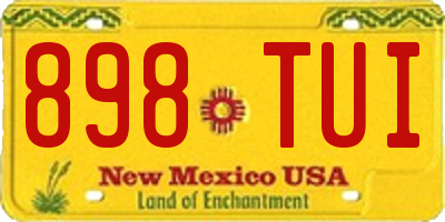 NM license plate 898TUI