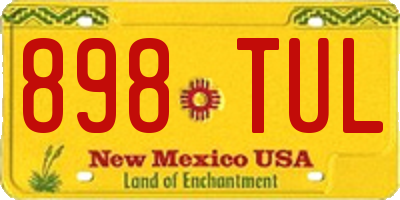 NM license plate 898TUL