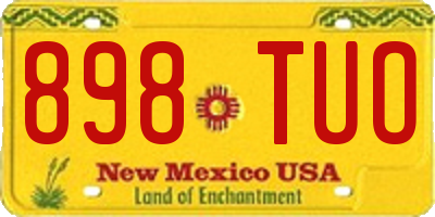 NM license plate 898TUO