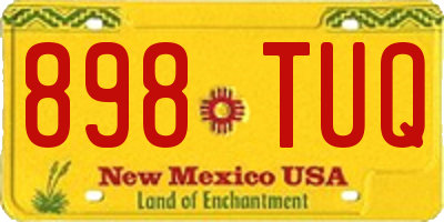 NM license plate 898TUQ