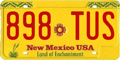 NM license plate 898TUS