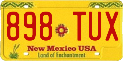 NM license plate 898TUX