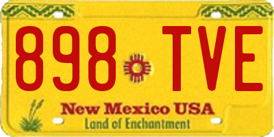 NM license plate 898TVE