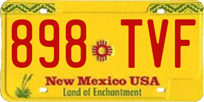 NM license plate 898TVF