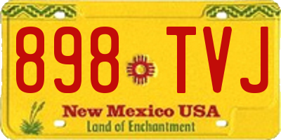NM license plate 898TVJ