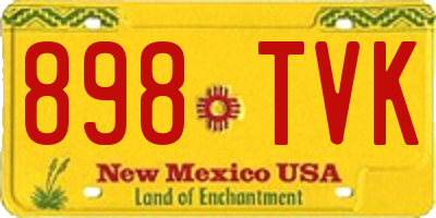 NM license plate 898TVK