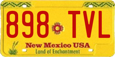 NM license plate 898TVL