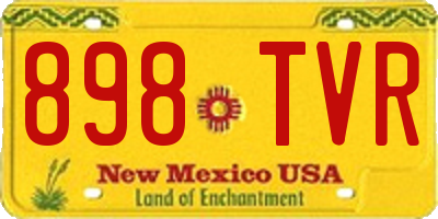 NM license plate 898TVR