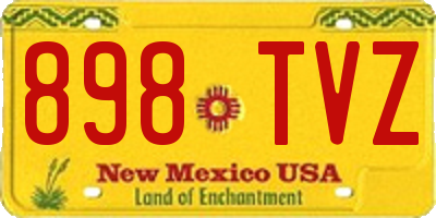 NM license plate 898TVZ