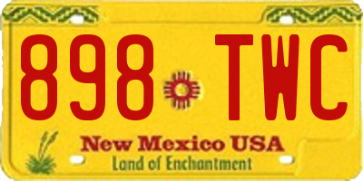 NM license plate 898TWC