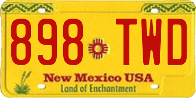 NM license plate 898TWD