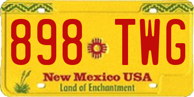 NM license plate 898TWG