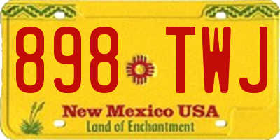 NM license plate 898TWJ