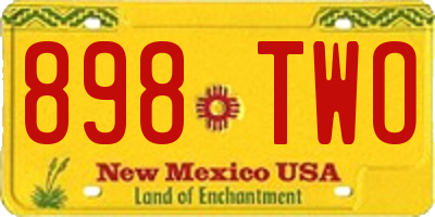 NM license plate 898TWO