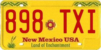 NM license plate 898TXI