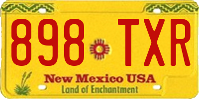 NM license plate 898TXR