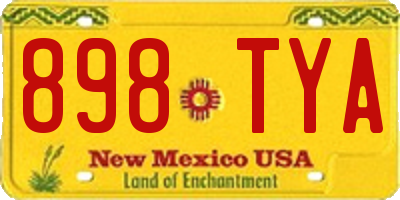 NM license plate 898TYA
