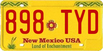 NM license plate 898TYD