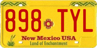 NM license plate 898TYL
