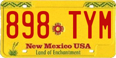 NM license plate 898TYM