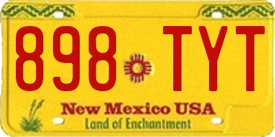NM license plate 898TYT