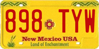 NM license plate 898TYW