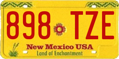 NM license plate 898TZE