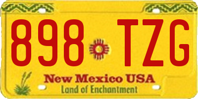 NM license plate 898TZG