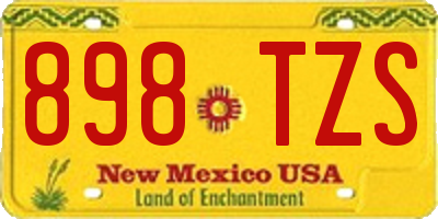 NM license plate 898TZS